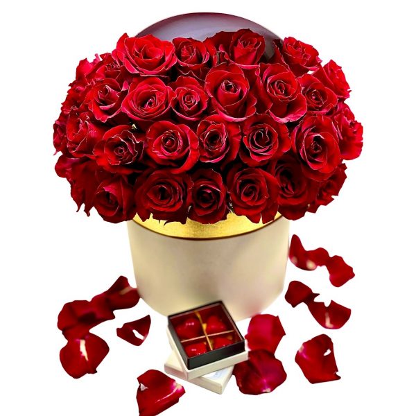 Cappelliera di Rose The Flower Pot consegna a domicilio con Cosaporto