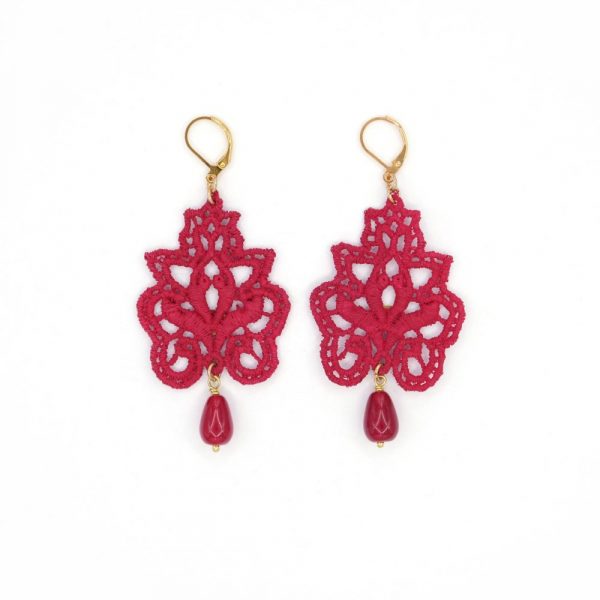 Orecchini Ninfea sangria Tità Bijoux consegna a domicilio con dev.cosaporto.it