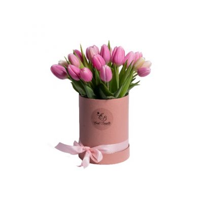 Tulipani in scatola Eredi Bagatin consegna a domicilio con dev.cosaporto.it