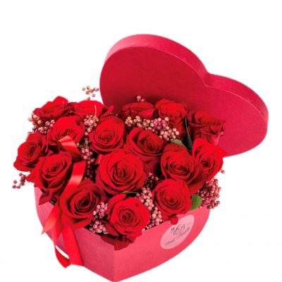 Scatola cuore di Rose Rosse Eredi Bagatin consegna a domicilio con dev.cosaporto.it