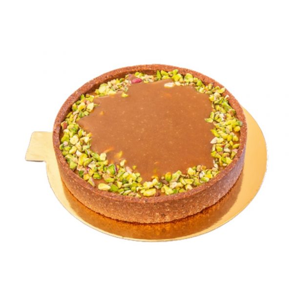 Crostata caramello salato e Pistacchio Cortese Cafè Novecento consegna a domicilio con cosaporto