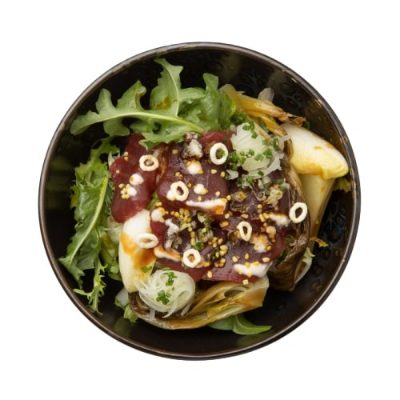 Insalata Cotta e Cruda con Chirashi Desco consegna a domicilio con Cosaporto