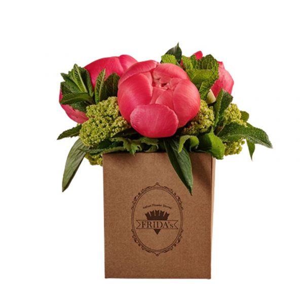 Box Peonie Frida's Flowers consegna a domicilio con cosaporto
