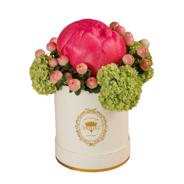 Mini Cappelliera con Peonia "I Love you Mum" Frida's consegna a domicilio con Cosaporto