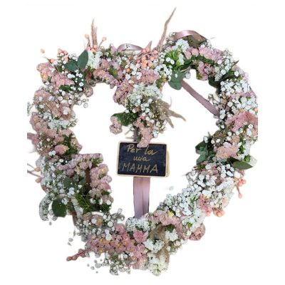 Coroncina a forma di cuore The Flower Pot consegna a domicilio con Cosaporto