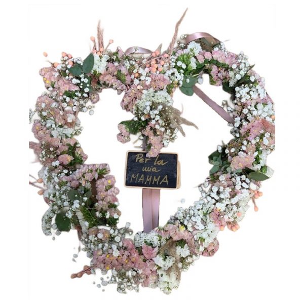 Coroncina a forma di cuore The Flower Pot consegna a domicilio con Cosaporto