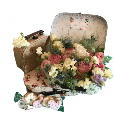 Suit Case Flowers Box Fleurs D'Ange consegna a domicilio con Cosaporto
