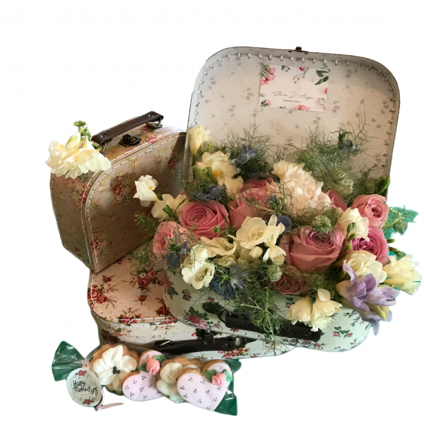 Suit Case Flowers Box Fleurs D'Ange consegna a domicilio con Cosaporto